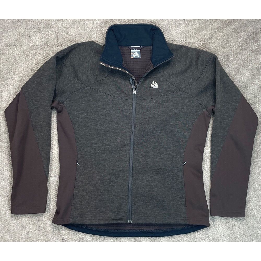 Nike ACG Women‎ s Brown Thermal Full Zip Athletic Jacket Size Large